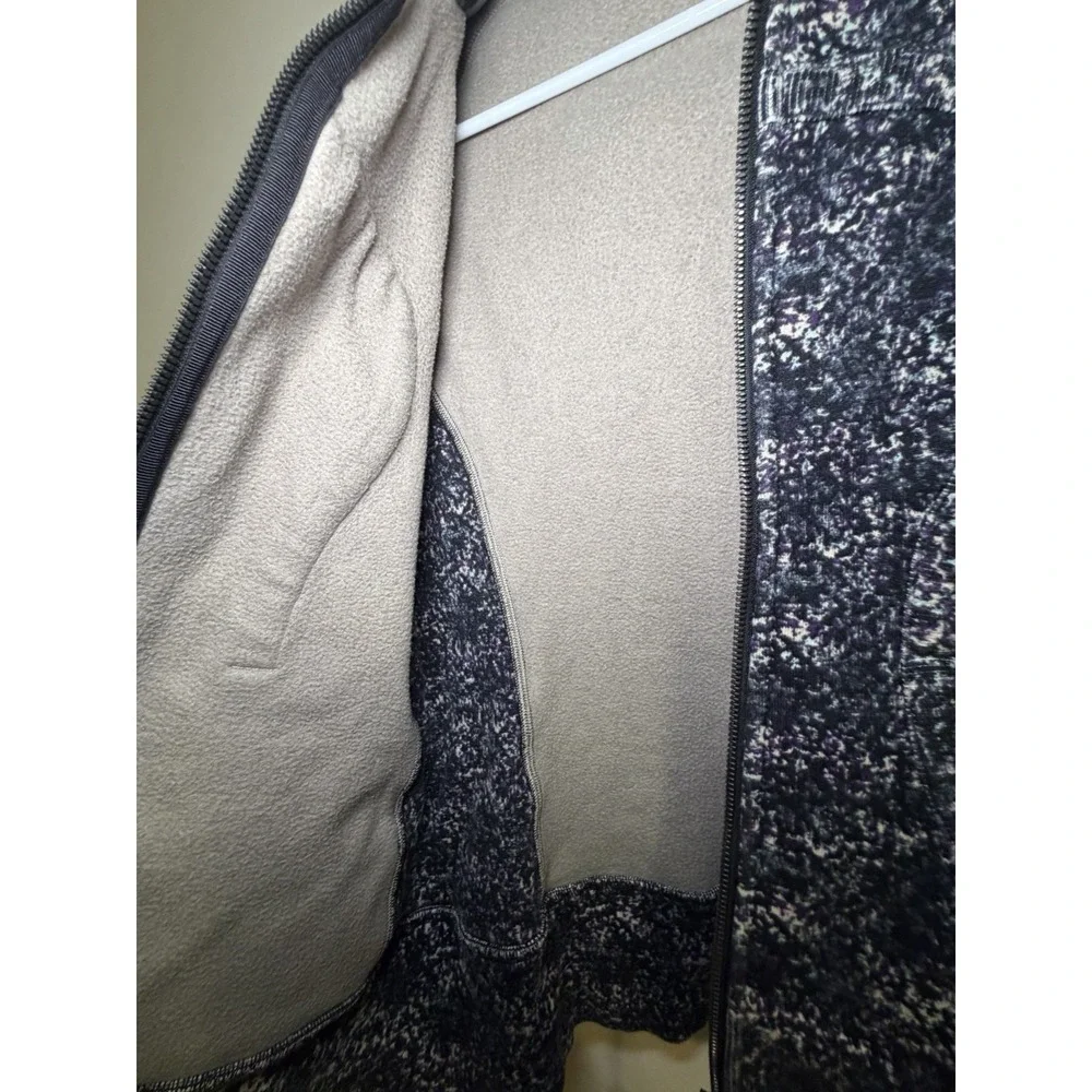 Lululemon Scuba Hoodie Womens Size 4 Blue Speckled Full‎ Zip Sweatshirt Jacket